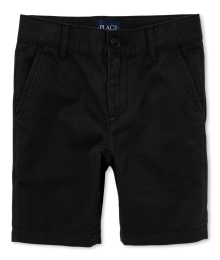 Childrens Place Black Stretch Chino Shorts